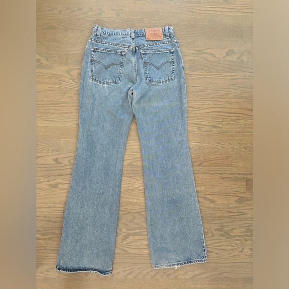 Vintage Levi's 519 Low Flare Light Wash 70's Style Jeans Size 11 juniors/L - Picture 2 of 6